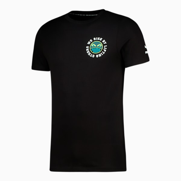 PUMA x DAVIDO Graphic Tee Men, PUMA Black, large-ZAF