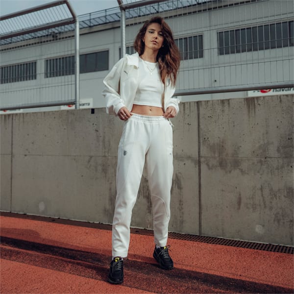 Scuderia Ferrari Style Women's Sweatpants, Warm White, large-ZAF