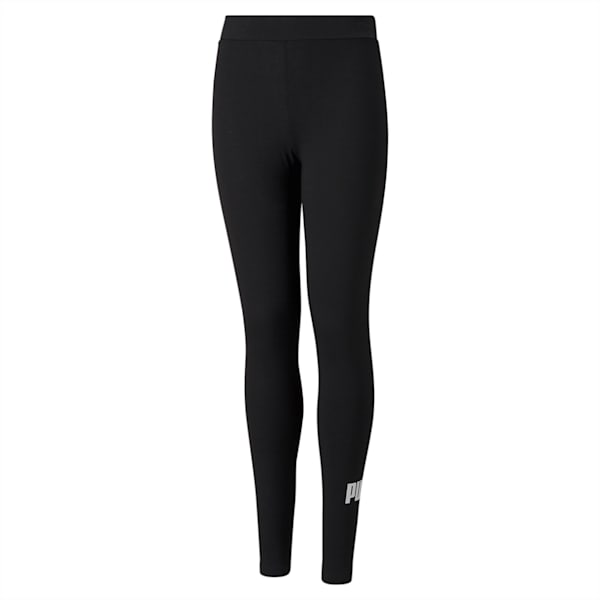 Calzaas juveniles Essentials con logotipo, PUMA Black, large-ARG