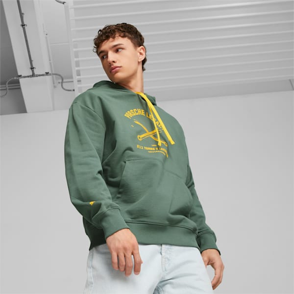 Porsche Legacy Garage Crew Men's Hoodie, Eucalyptus, large-ZAF