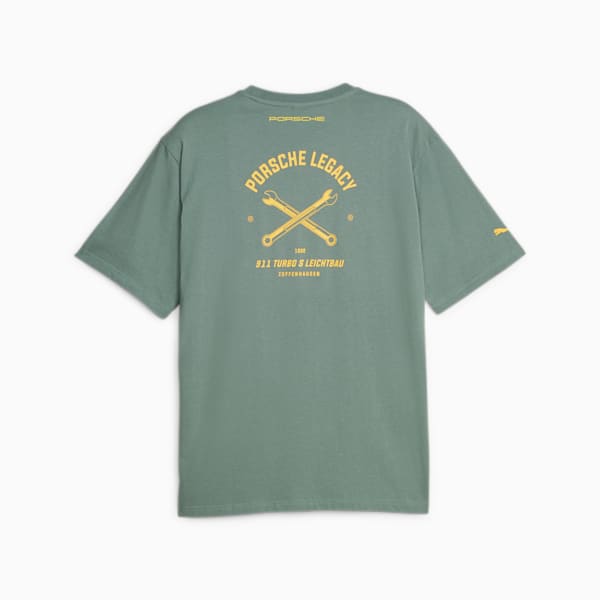 Porsche Legacy Garage Crew Men's Tee, Eucalyptus, large-ZAF