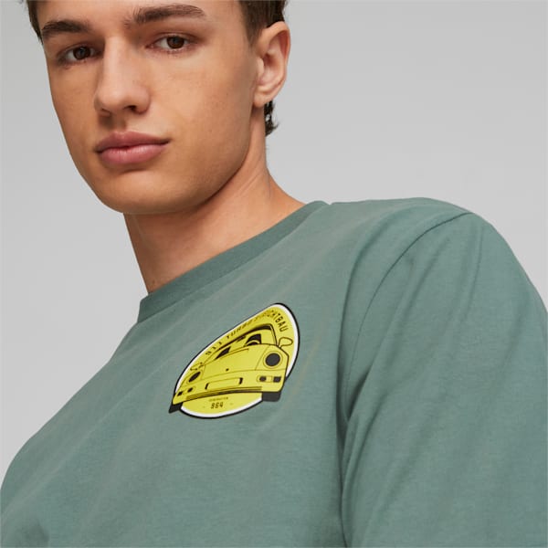 Porsche Legacy Garage Crew Men's Tee, Eucalyptus, large-ZAF