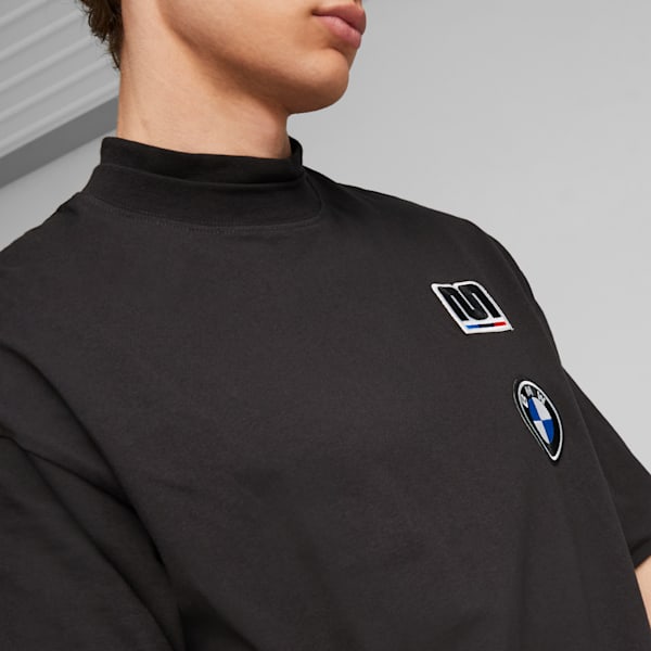 BMW M Motorsport Garage Crew Men's Tee, PUMA Black, large-ZAF