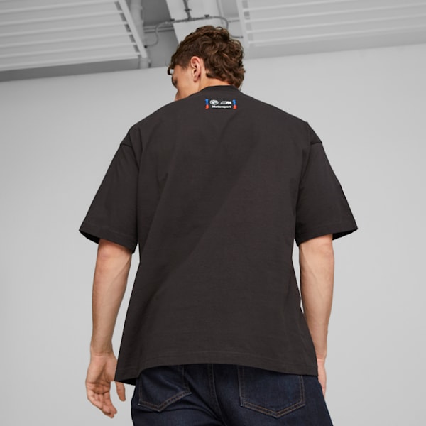 BMW M Motorsport Garage Crew Men's Tee, PUMA Black, large-ZAF