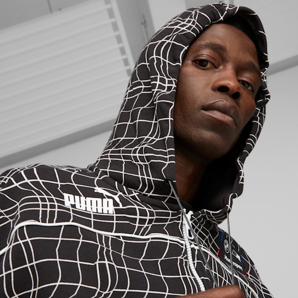 BMW M Motorsport Camo SDS Men's Hoodie, PUMA Black-AOP, large-ZAF