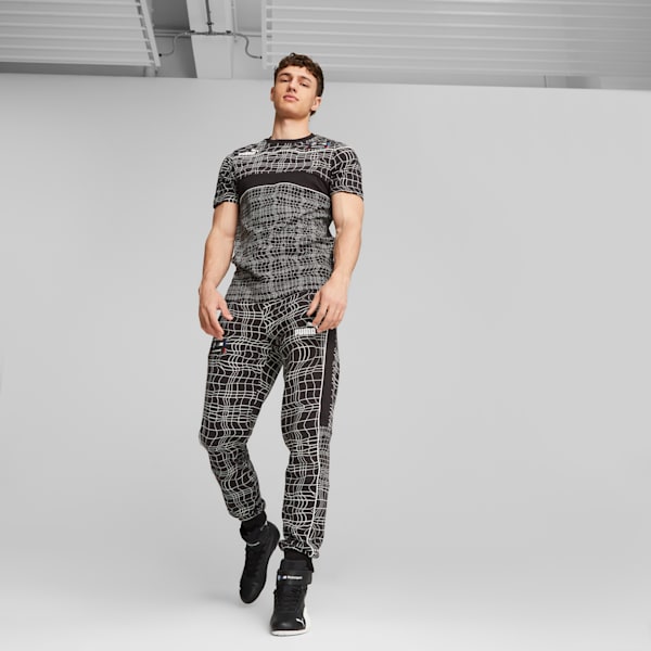 BMW M Motorsport Camo SDS Men's Sweatpants, PUMA Black-AOP, large-ZAF
