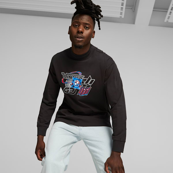 BMW M Motorsport Statement Long Sleeve Tee, PUMA Black, large-ZAF