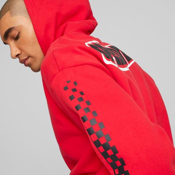 Scuderia Ferrari Race Garage Crew Men's Hoodie, Rosso Corsa, large-ZAF