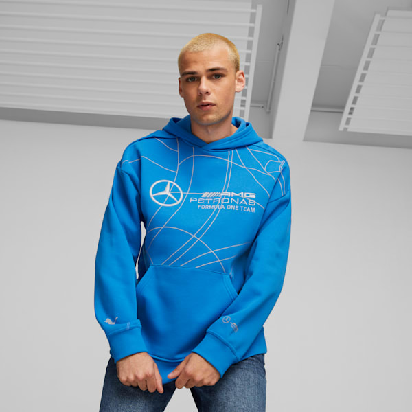 Mercedes-AMG PETRONAS Statement Men's Motorsport Sweatshirt, Ultra Blue, large-ZAF