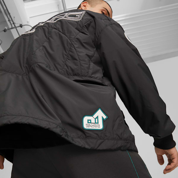 Mercedes-AMG Petronas Motorsport Garage Crew Men's Jacket, PUMA Black, large-ZAF