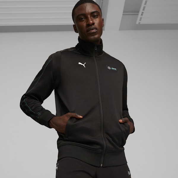 Mercedes-AMG PETRONAS Men's MT7 Motorsport Track Jacket, PUMA Black, large-ZAF
