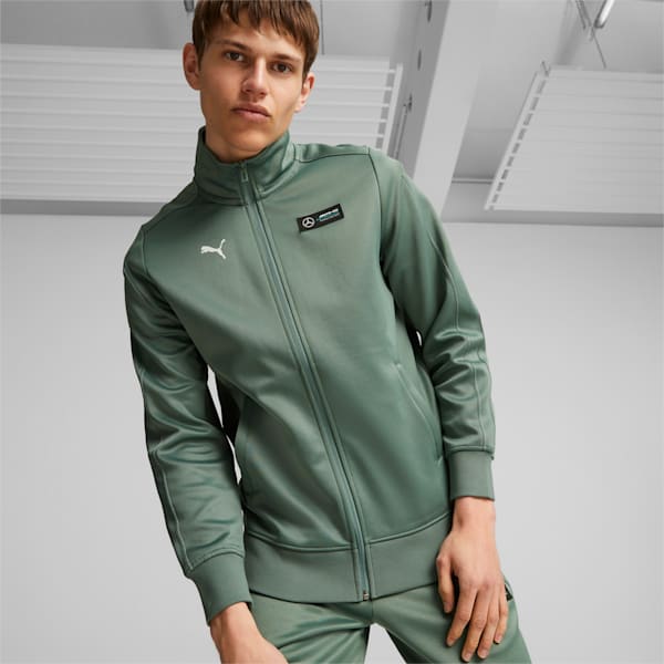 Mercedes-AMG PETRONAS Men's MT7 Motorsport Track Jacket, Eucalyptus, large-ZAF