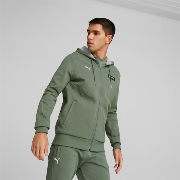 Mercedes-AMG PETRONAS Men's Motorsport Hooded Sweatshirt, Eucalyptus, large-ZAF