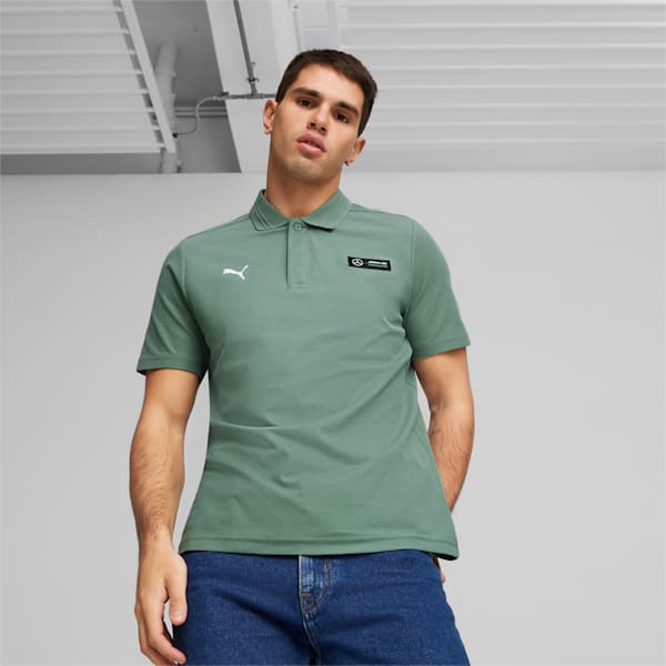 Mercedes-AMG PETRONAS Men's Motorsport Polo, Eucalyptus, large-ZAF