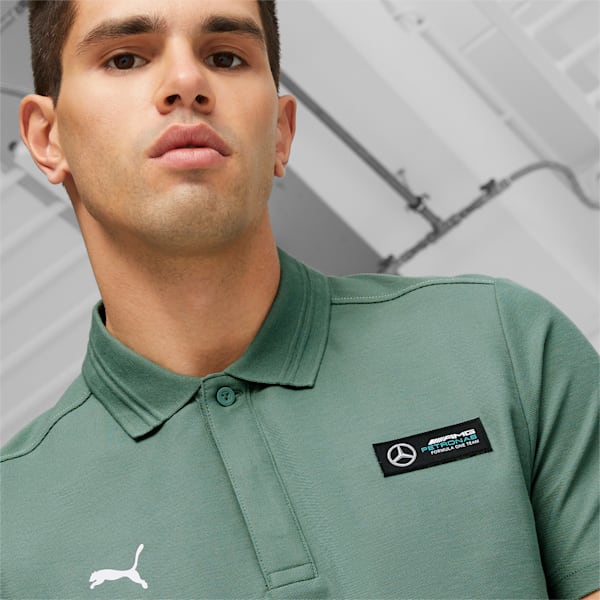 Mercedes-AMG PETRONAS Men's Motorsport Polo, Eucalyptus, large-ZAF