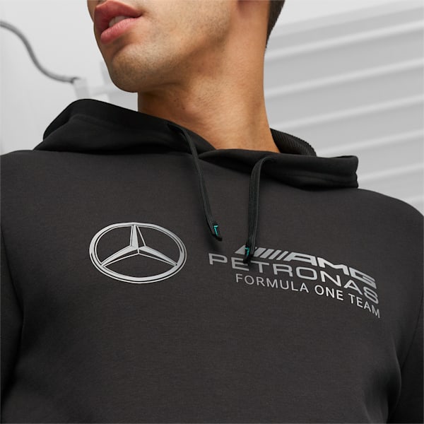 Mercedes-AMG PETRONAS Men's Motorsport Hoodie, PUMA Black, large-ZAF