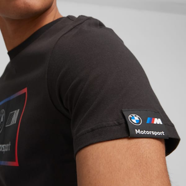 BMW M Motorsport Men's Logo Tee, PUMA Black, large-ZAF
