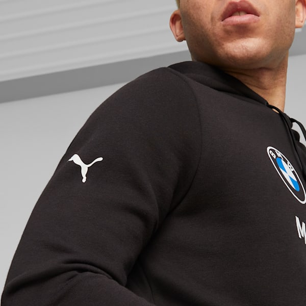 BMW M Motorsport Men's Fleece Hoodie, PUMA Black, large-ZAF