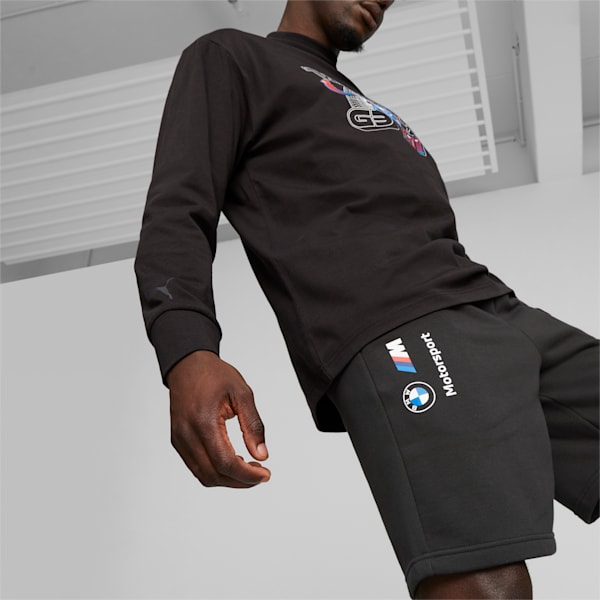 BMW M Motorsport Essentials Fleece Shorts, PUMA Black, large-ZAF
