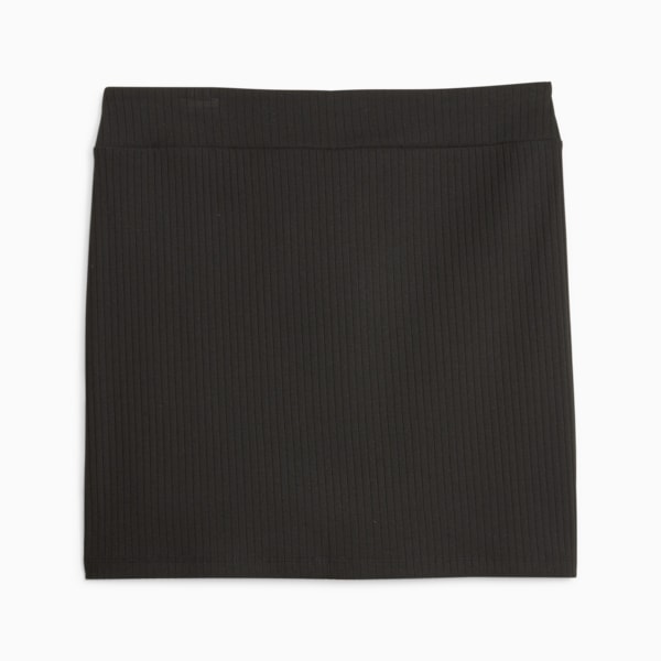 Pollera acanalada para mujer Classics, PUMA Black, large-ARG