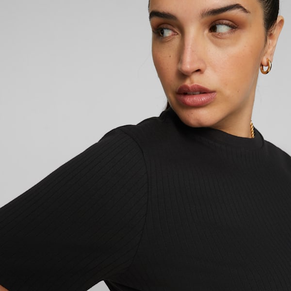 Classics Women's Ribbed Dress, PUMA Black, large-ZAF