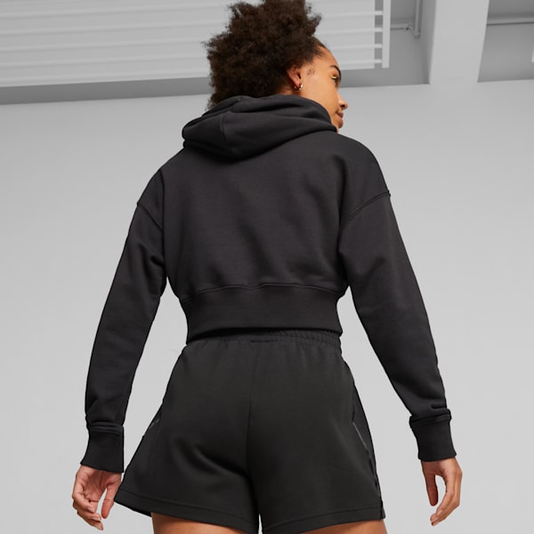 Classics Women's Cropped Hoodie, PUMA Black, large-ZAF