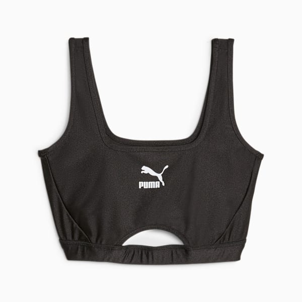 Top corto DARE TO para mujer, PUMA Black, large-ARG