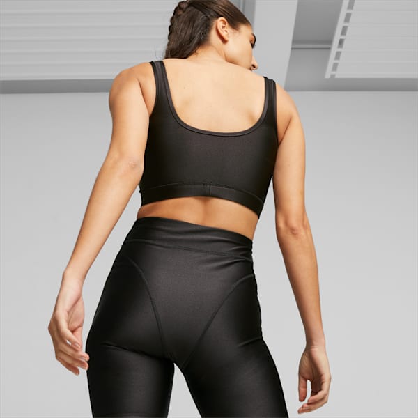 Top corto DARE TO para mujer, PUMA Black, large-ARG