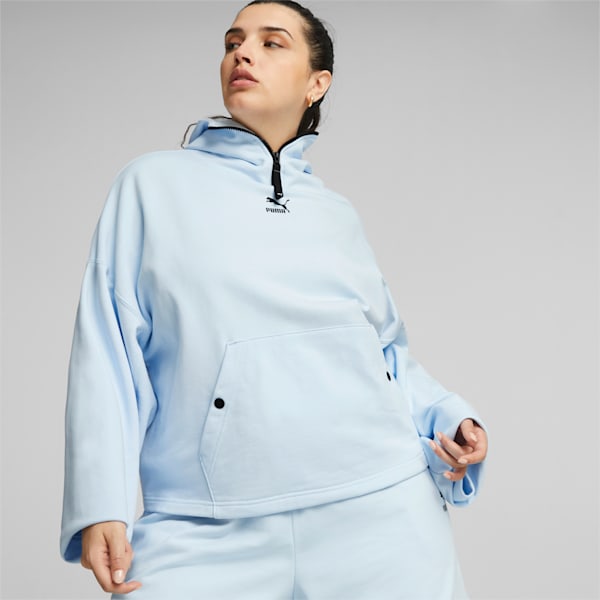 DARE TO Women's Hoodie, Icy Blue, large-ZAF