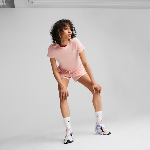 Shorts para mujer PUMA TEAM, Peach Smoothie, large-ARG