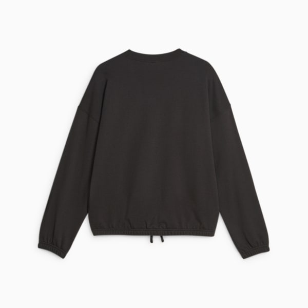 DOWNTOWN Women's Oversized Sweatshirt, PUMA Black, large-ZAF