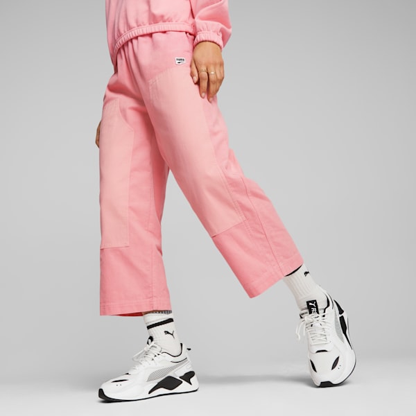 DOWNTOWN Women's Corduroy Pants, Peach Smoothie, large-ZAF