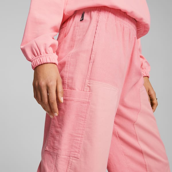 DOWNTOWN Women's Corduroy Pants, Peach Smoothie, large-ZAF