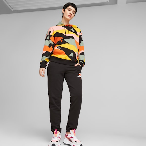 Buzo con capucha para mujer Sportswear by PUMA, PUMA Black-AOP, large-ARG
