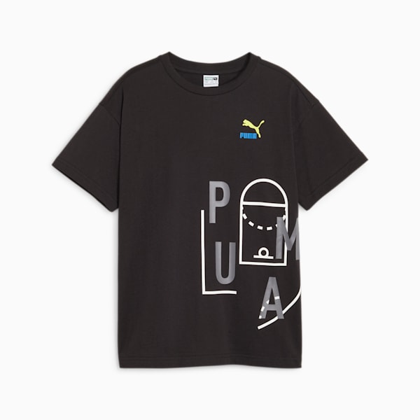 Classics FTR Baller Youth Logo Tee, PUMA Black, large-ZAF