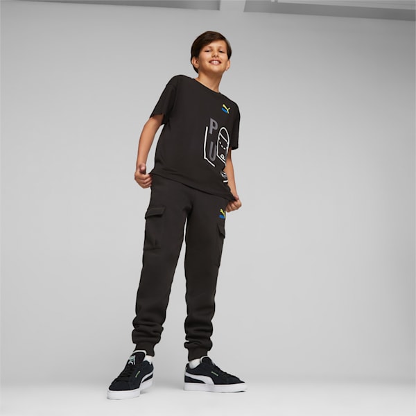 Classics FTR Baller Youth Logo Tee, PUMA Black, large-ZAF