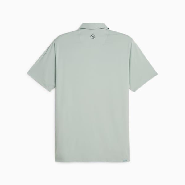 PUMA x LIBERTY Solid Men's Golf Polo, Green Fog-Navy Blazer, large-ZAF