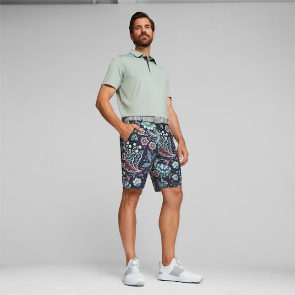 PUMA x LIBERTY Solid Men's Golf Polo, Green Fog-Navy Blazer, large-ZAF