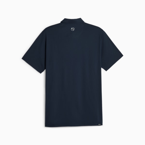 PUMA x LIBERTY Solid Men's Golf Polo, Navy Blazer-Green Fog, large-ZAF