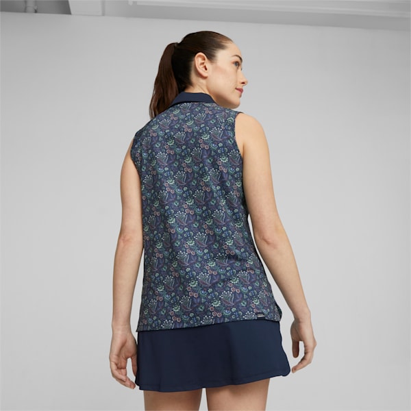 PUMA x LIBERTY Women's Sleeveless Golf Polo, Navy Blazer, large-ZAF