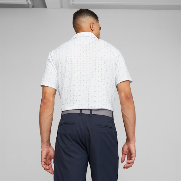 PUMA x ARNOLD PALMER Dash Men's Golf Polo, White Glow-Navy Blazer, large-ZAF