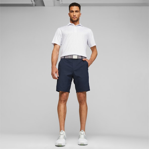 PUMA x ARNOLD PALMER Dash Men's Golf Polo, White Glow-Navy Blazer, large-ZAF