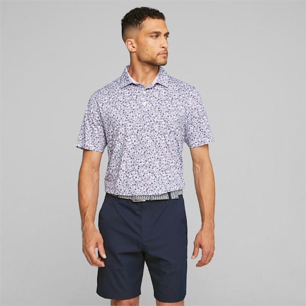 PUMA x ARNOLD PALMER Mixer Men's Golf Polo, White Glow-Pale Pink, large-ZAF