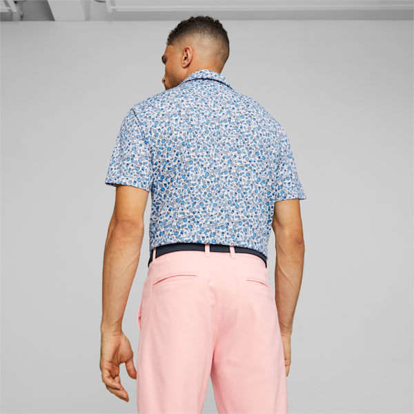 PUMA x ARNOLD PALMER Mixer Men's Golf Polo, White Glow-Ash Gray, large-ZAF