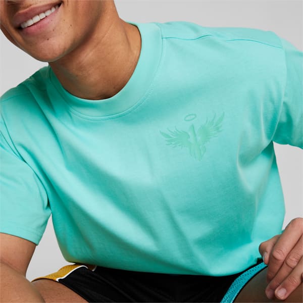 PUMA x MELO Tee, Elektro Aqua, large-ZAF