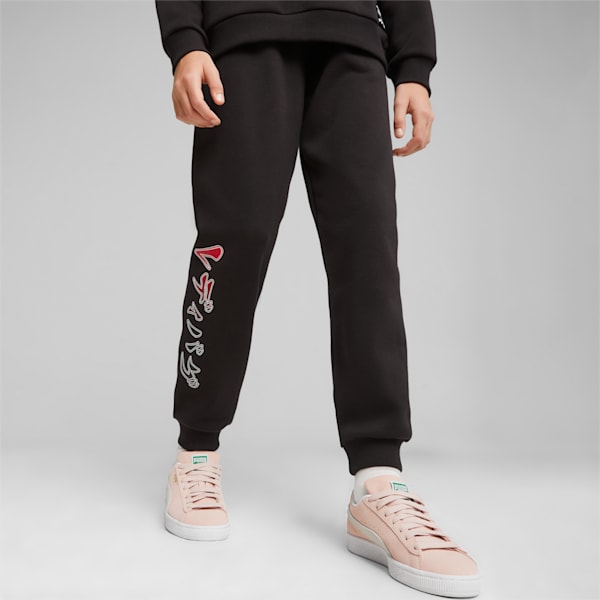PUMA x MIRACULOUS Youth Sweatpants, PUMA Black, large-ZAF