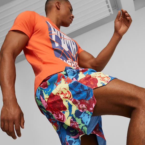 Shorts de basketball para hombre Franchise, Team Light Blue-AOP, large-ARG