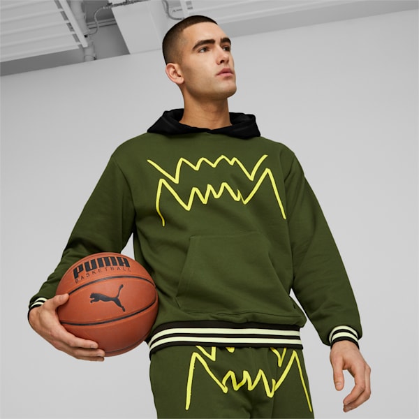 Buzo de basketball para hombre Franchise Core, Myrtle-PUMA Black, large-ARG