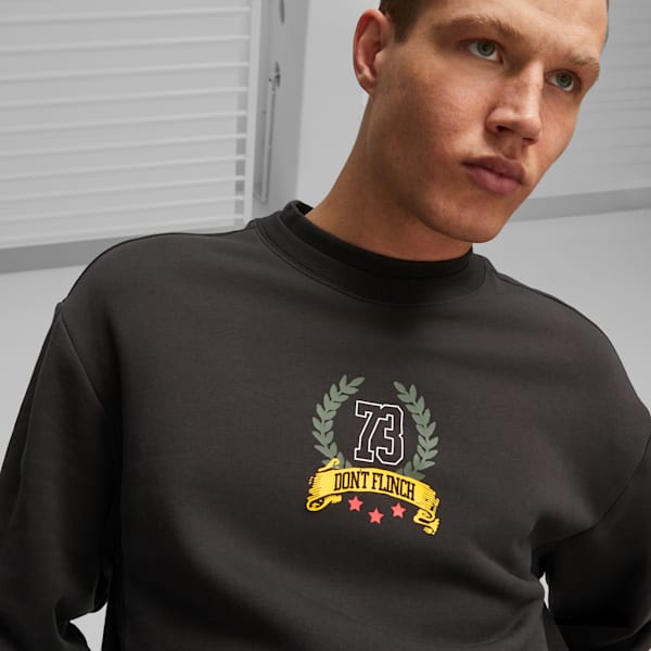 Franchise Men's Basketball Sweatshirt, PUMA Black, large-ZAF