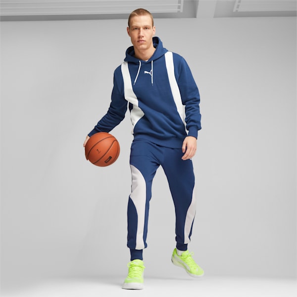 Blueprint Formstrip Men's Basketball Hoodie, Persian Blue-PUMA White, large-ZAF